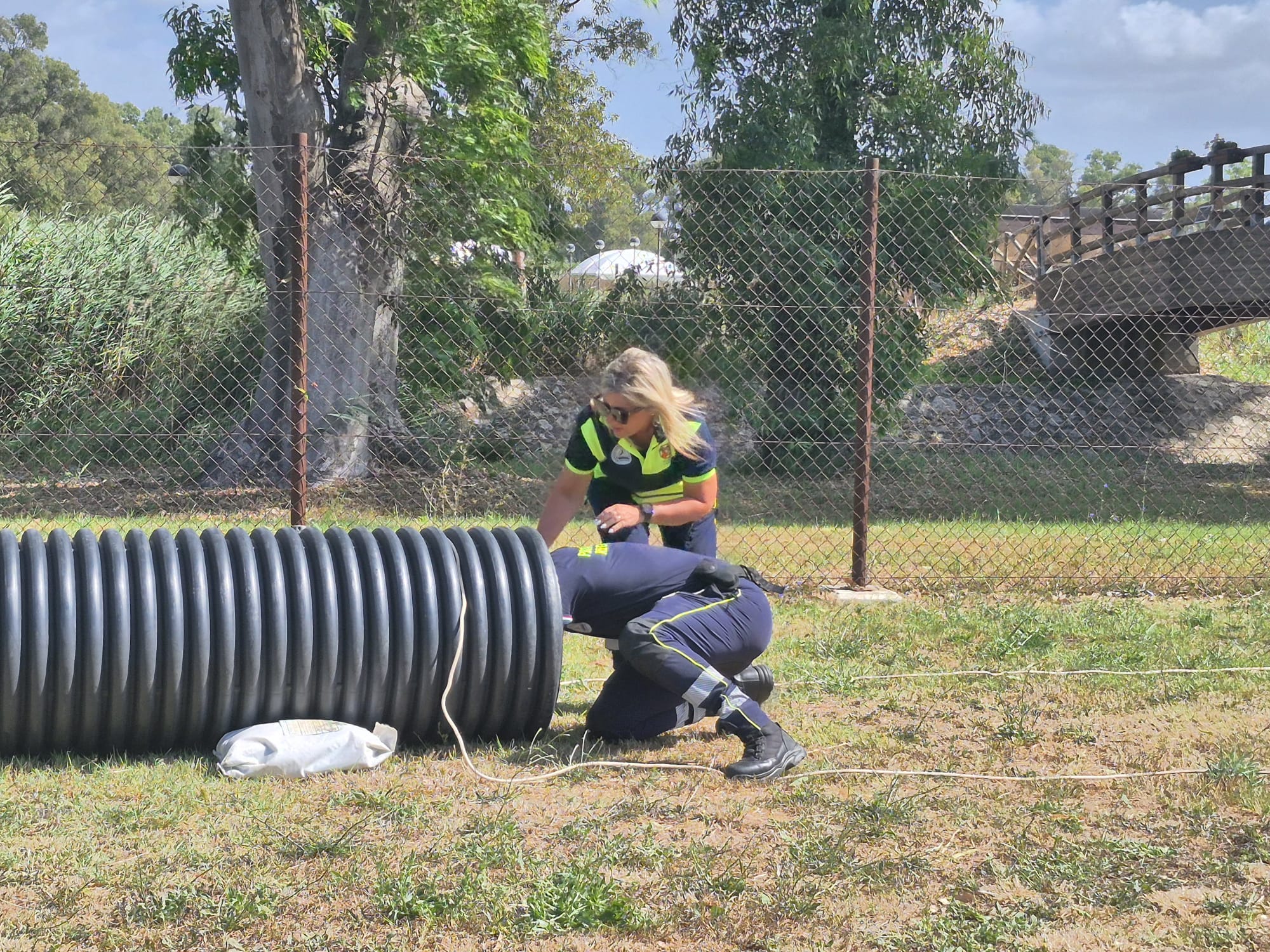 Volontaria preparazione attrezzature